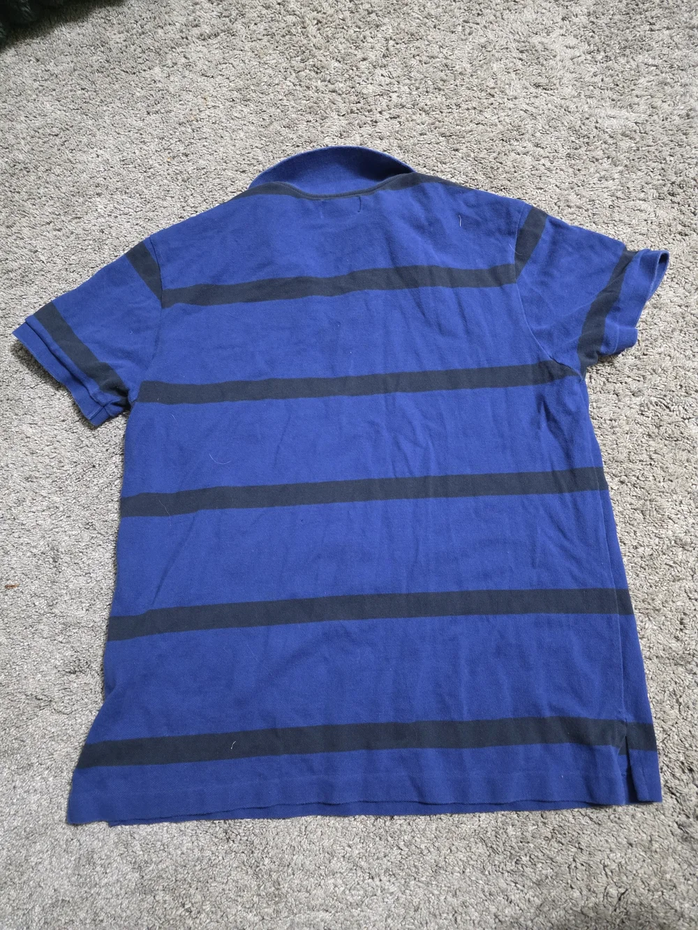Polo by Ralph Lauren Men's Blue Polo with Black Stripes